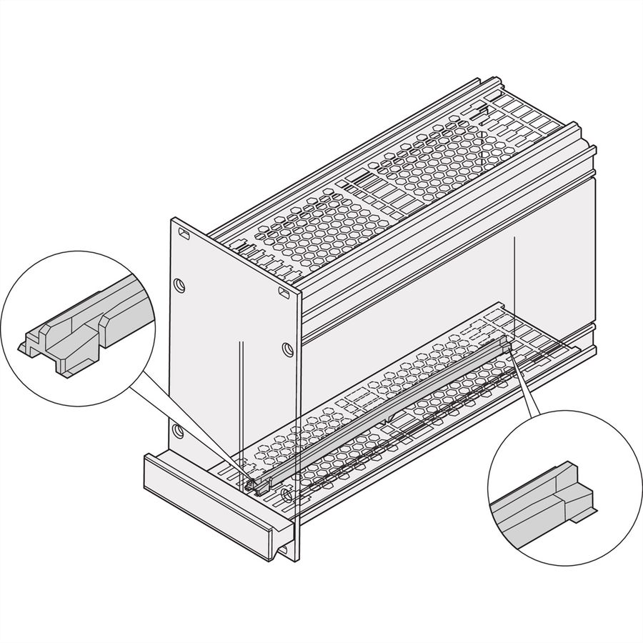 SCHROFF Unité enfichable de type cadre, rail de guidage, 5 paires