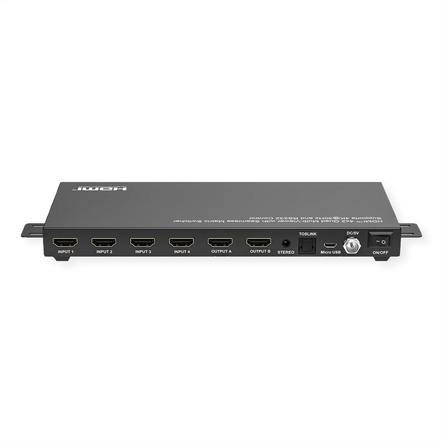 VALUE Switch matriciel HDMI 4x2 QUAD multi vues, commutation sans rupture