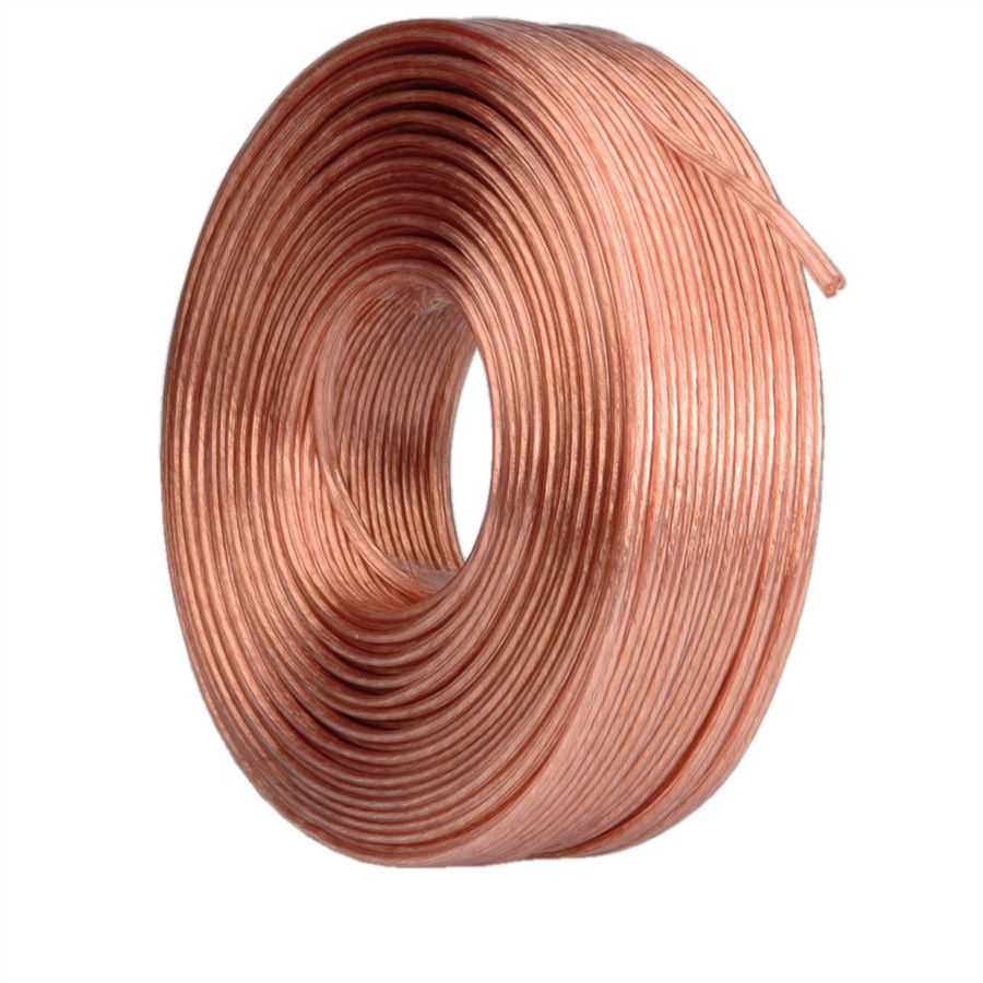 Câble pour haut-parleurs, transparent, 100m, 2,5mm²