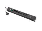 BACHMANN CONNECTUS 6xUTE , 1xinterrupteur 1xUSB A/C 22W 2,0m CEE7/7 noir