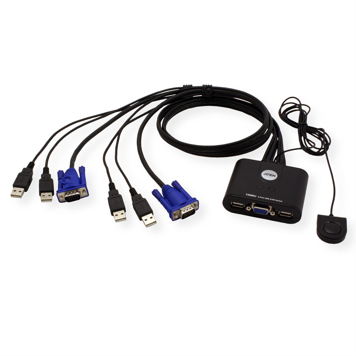 ATEN CS22U Switch KVM VGA, USB, 2 ports