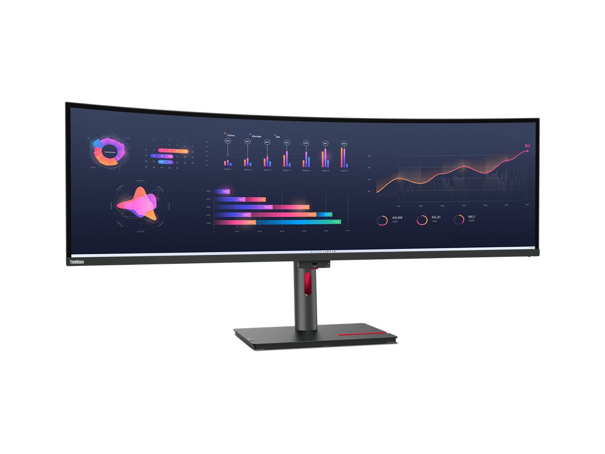 Lenovo ThinkVision P49w-30 LED display 124,5 cm (49") 5120 x 1440 pixels DQHD Noir