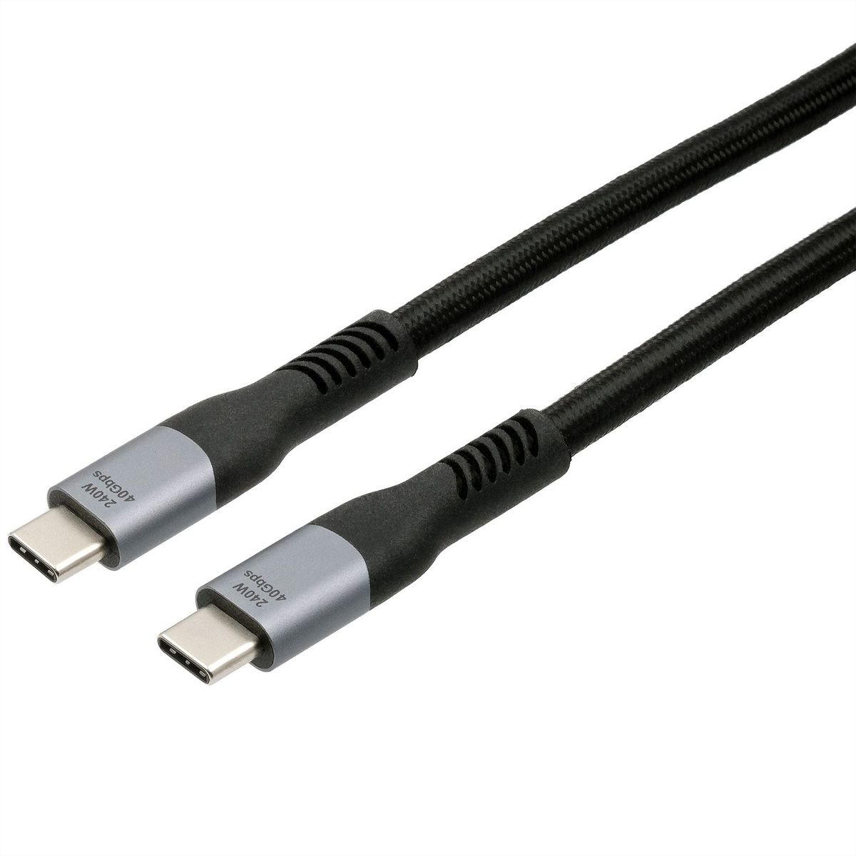 EXSYS EX-K1598-2.0 Câble USB 4.0 Connecteur USB-C, 5 A, 8K UHD-2, 40Gbit/s, 240W , noir, 2 m