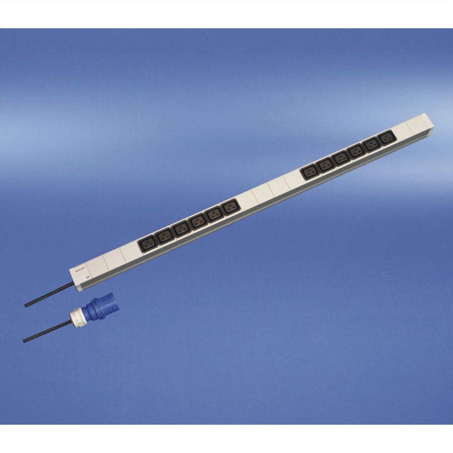 Bâti de prises SCHROFF, IEC C19, 16 A, fiche IEC 60309, 12x IEC C19