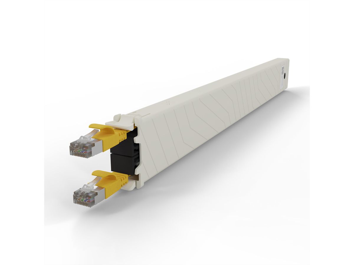 patchbox.one Cassette 8RU STP jaune Cat.6a 0,8 m