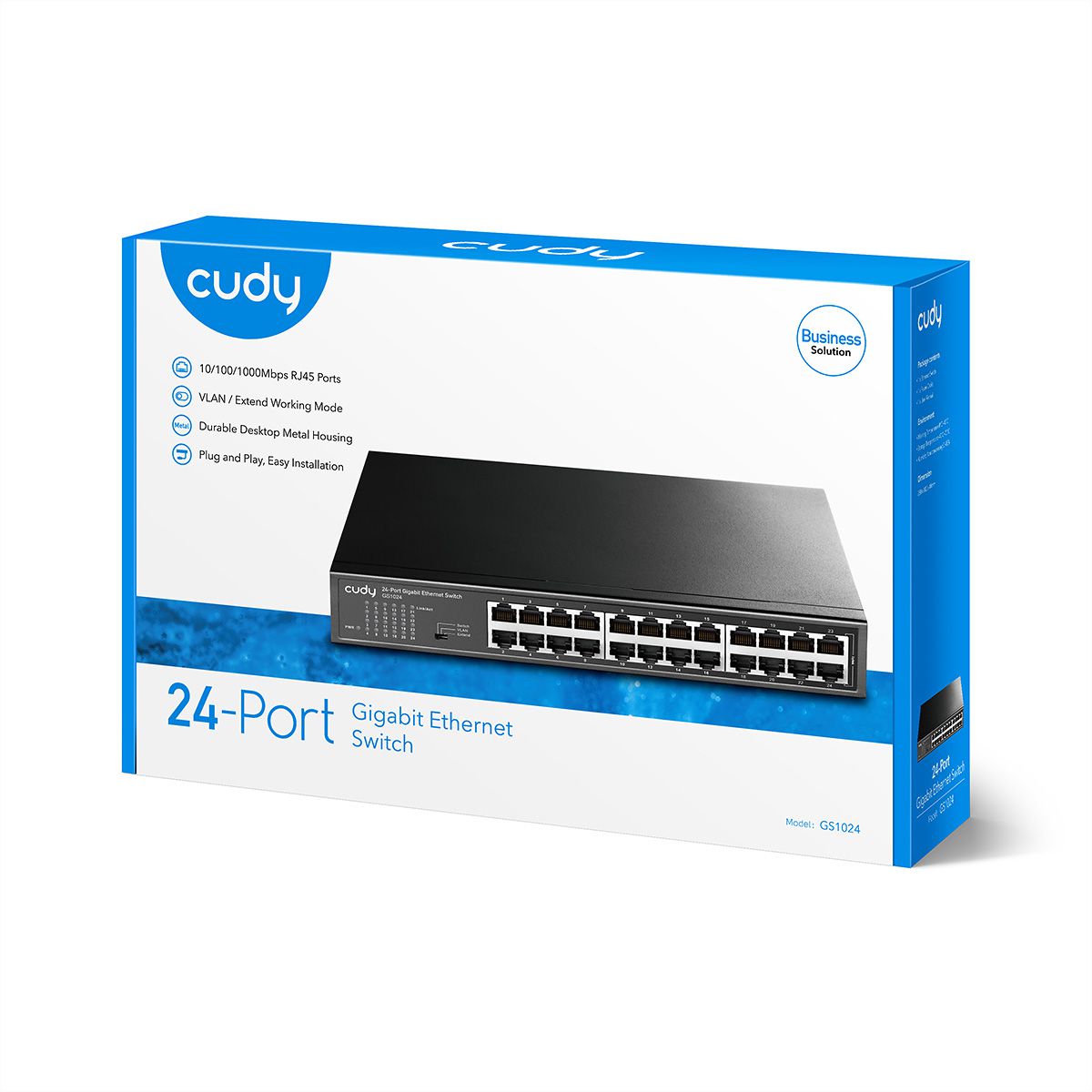 CUDY GS1024 Switch 24 ports Gigabit métal