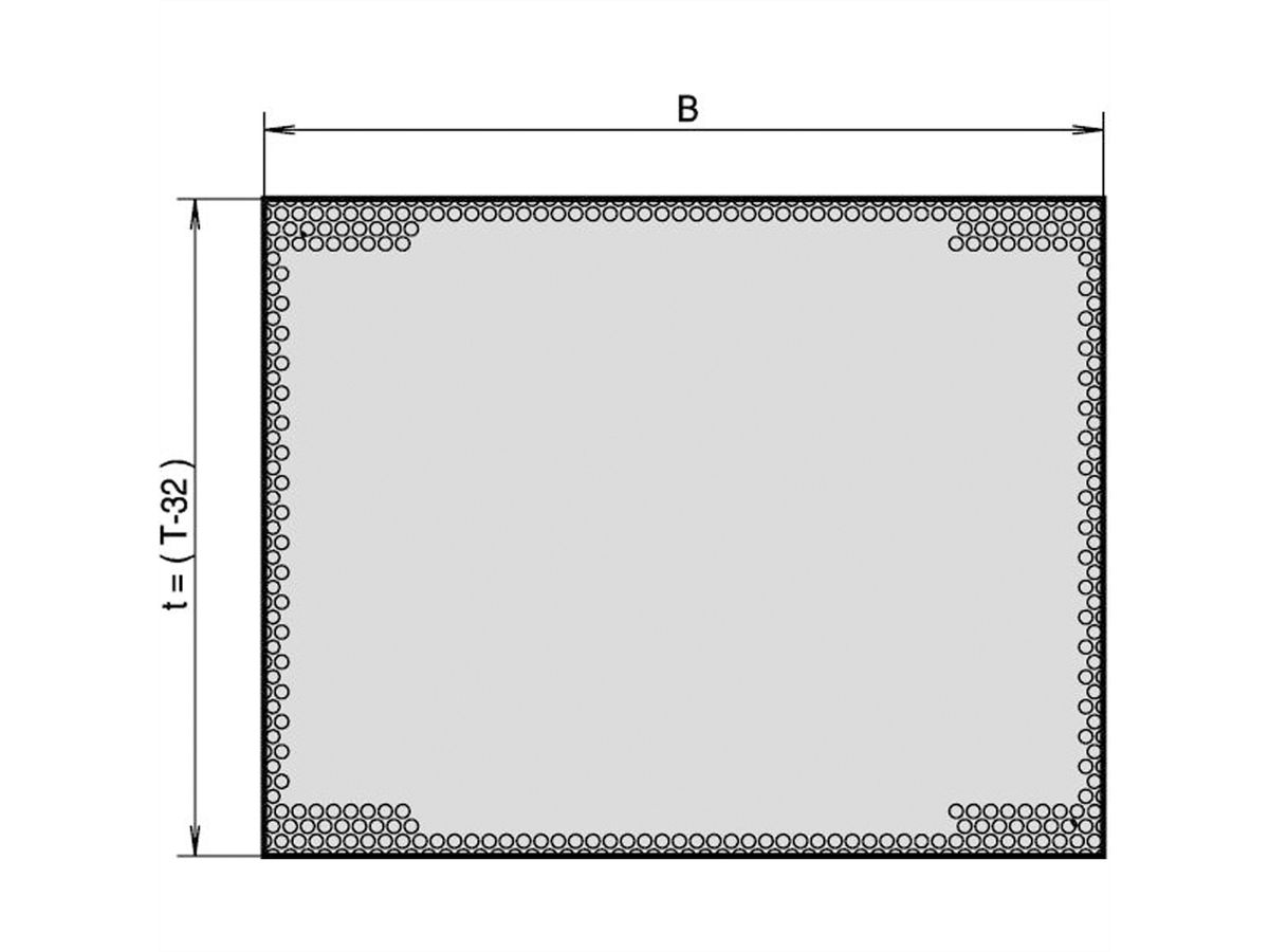 SCHROFF EuropacPRO Plaque de recouvrement pour rail horizontal type L, Light, 42 CV, 175 mm