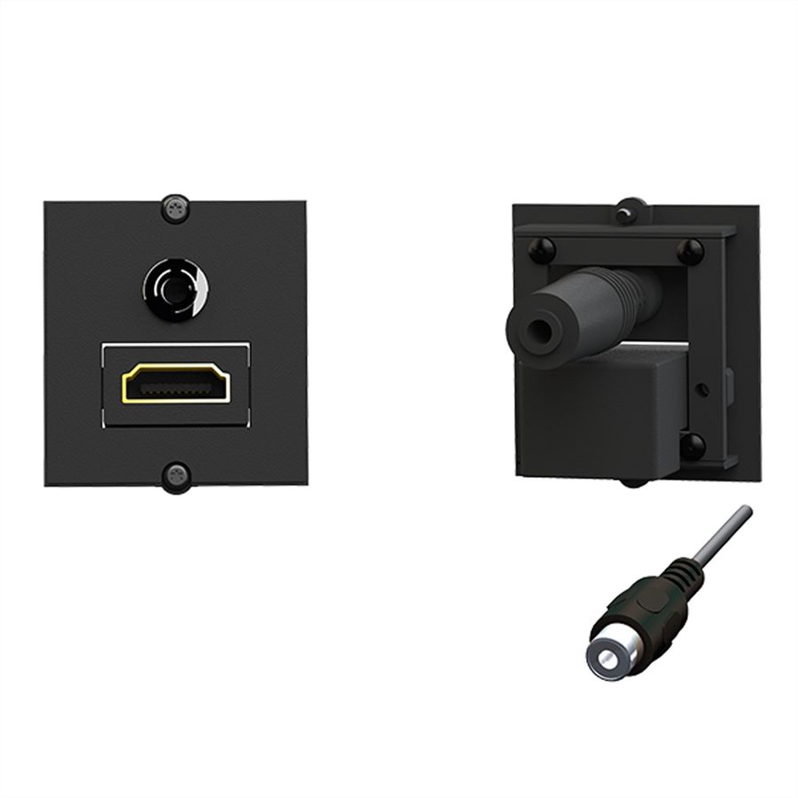 BACHMANN Cadre 1xHDMI 90°+1xMini 3,5mm