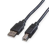 ROLINE GREEN Câble USB 2.0, Type A-B, noir, 0,8 m