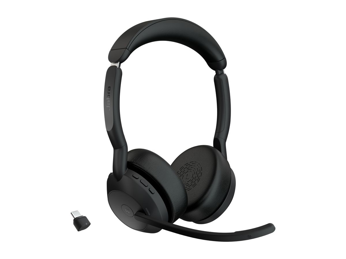Jabra Evolve2 55 Casque Sans fil Arceau Bureau/Centre d'appels Bluetooth Noir