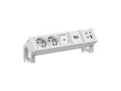 BACHMANN DESK2 white 2xUTE 1xinterrupteur 1xUSB A/C 22W 0,2m GST18