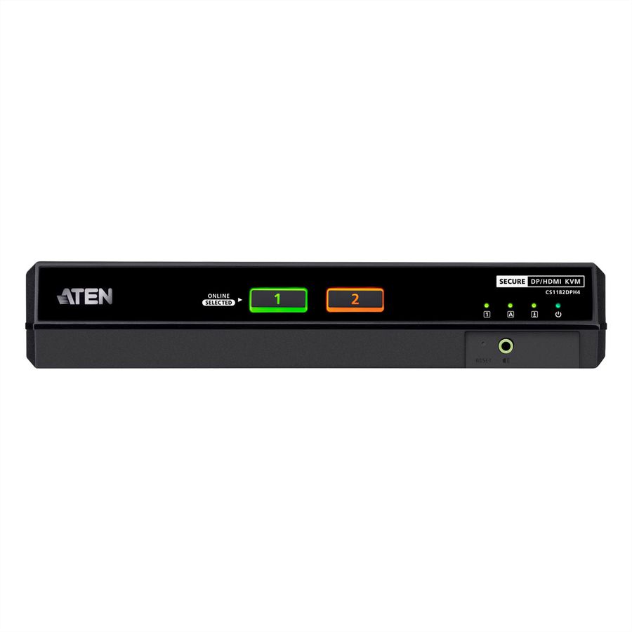 ATEN CS1182DPH4 Commutateur KVM sécurisé universel, 2 ports USB 5K DisplayPort/HDMI