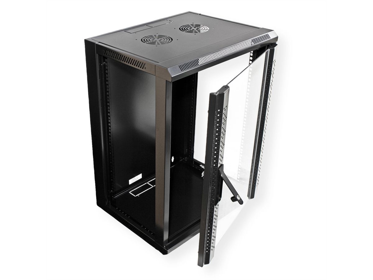 VALUE Armoire murale 15 UH (HxLxP) 775x570x600 mm, noir