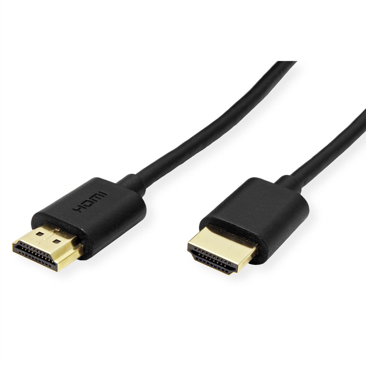 ROLINE Câble HDMI High Speed avec Ethernet, Slim, noir, 2 m