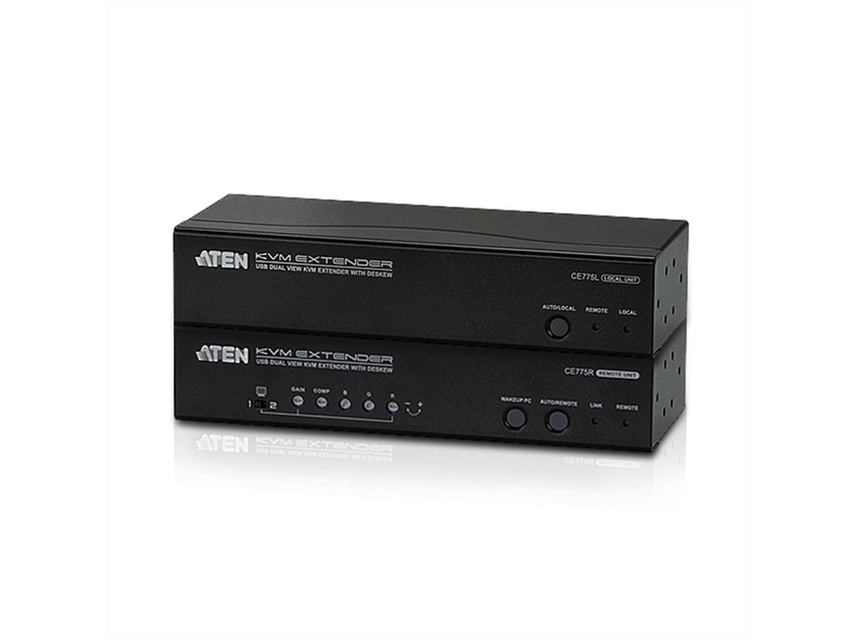 ATEN CE775 Prolongateur KVM Dual View VGA USB, audio, RS-232