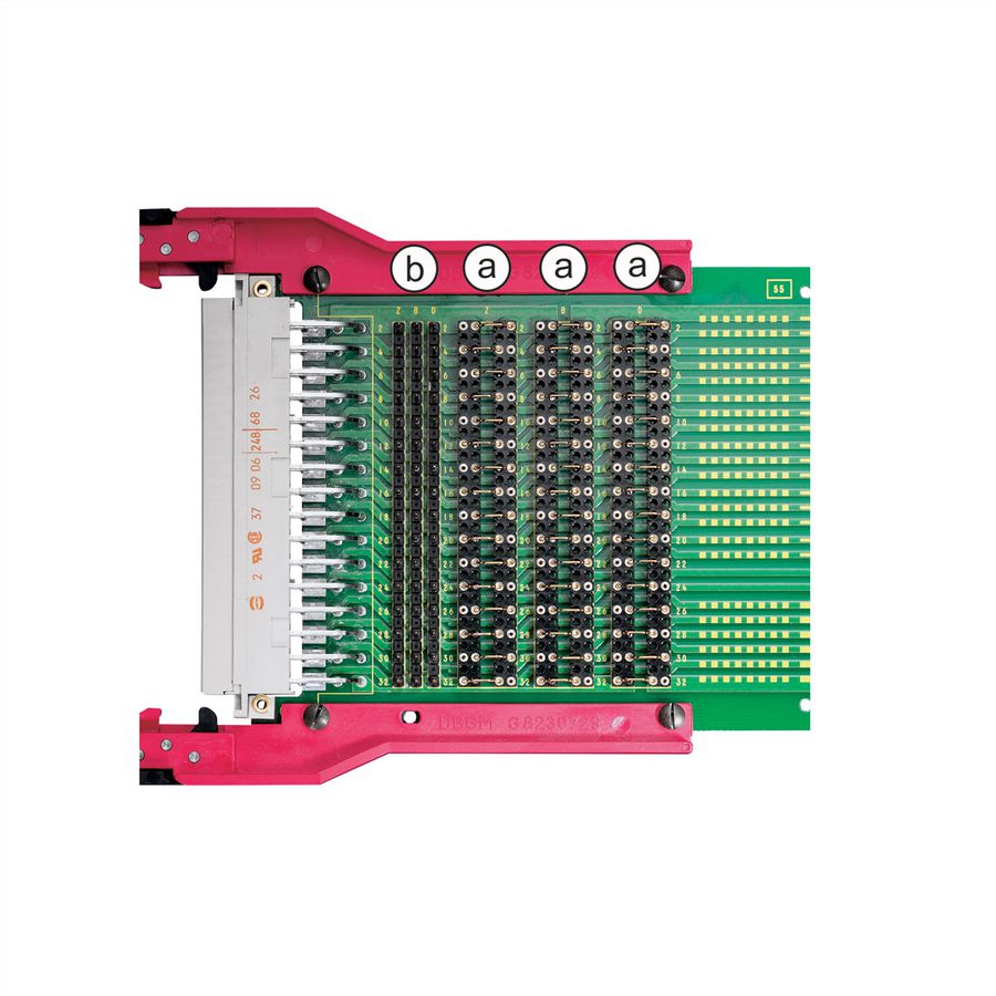 Adaptateur de contrôle SCHROFF pour connecteur DIN type F, 3 U, 160 mm, U/I