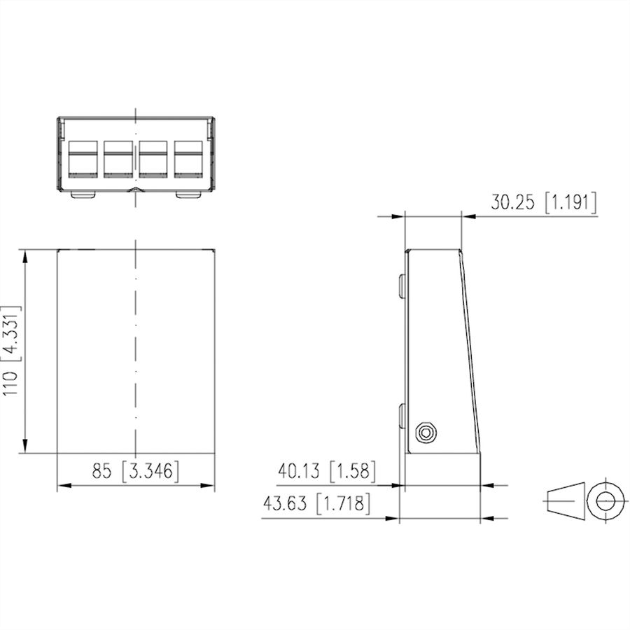 METZ CONNECT Keystone boîtier en saillie 4 ports blanc pur, non équipé