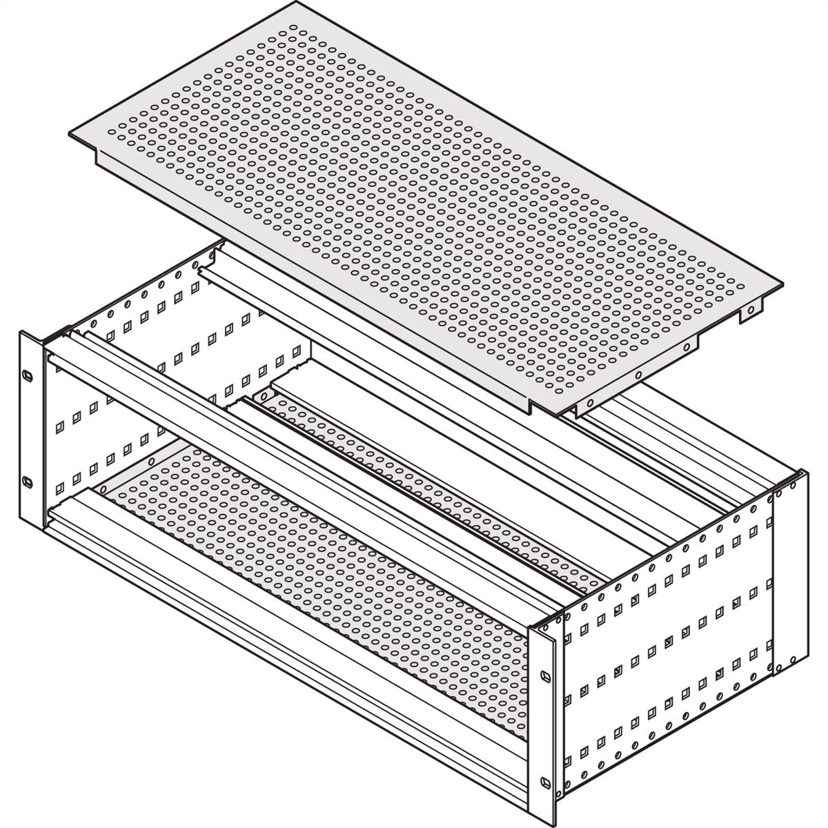 Plaque de recouvrement EuropacPRO SCHROFF pour boulonnage au panneau latéral, 84 HP, 175 mm