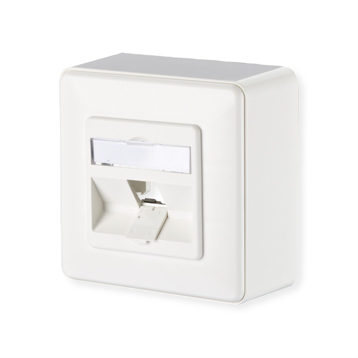 METZ CONNECT Modul boîtier de raccordement montage en saillie, 1 port non équipé blanc pur