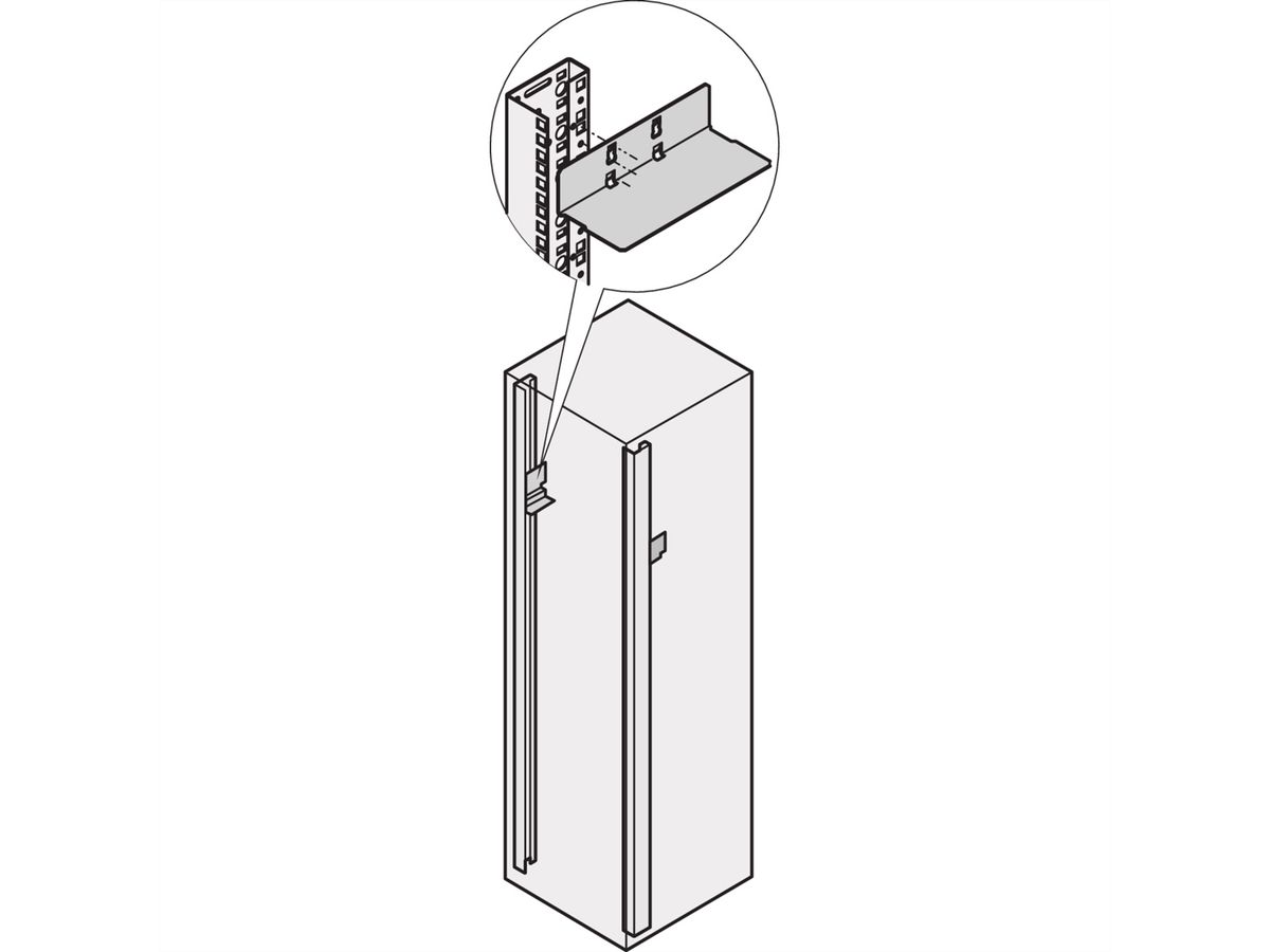 Glissière Varistar SCHROFF, courte, 15 kg, 1 paire