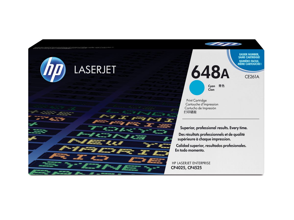HP 648A toner LaserJet cyan authentique