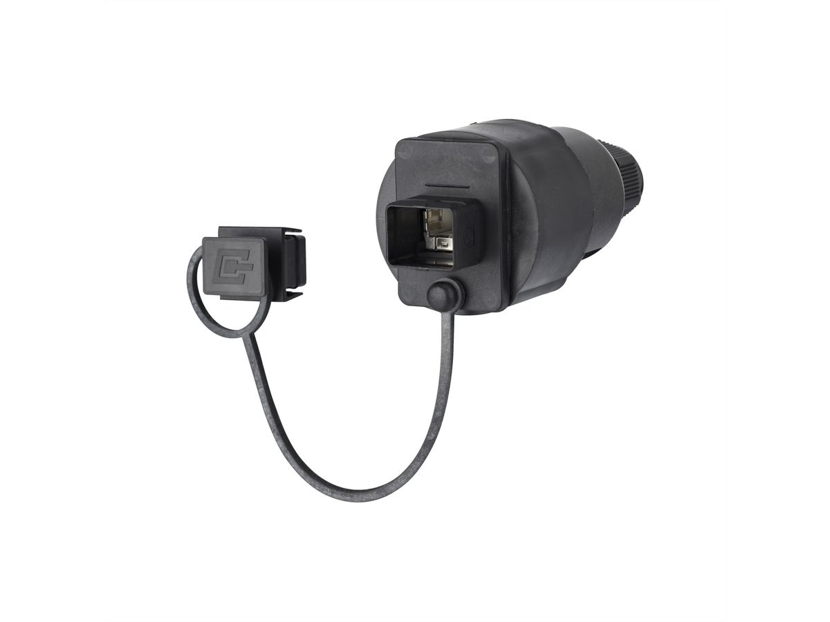 METZ CONNECT E-DAT Industry IP67 V4 coupleur de câbles , + RJ45 insert pour jack de terrain Cat.6 Class EA, T568A