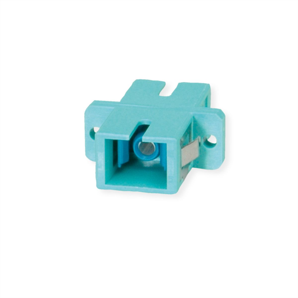 TELEGÄRTNER  Coupleur SC Duplex, Multimode, Manchon en céramique, boîtier en plastique, turquoise