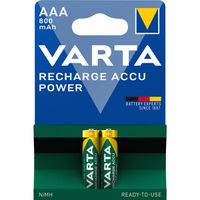 VARTA NiMH Piles Micro, AAA, HR03, pack de 2, 1,2V, 800mAh, chargées et prêtes à l'emploi