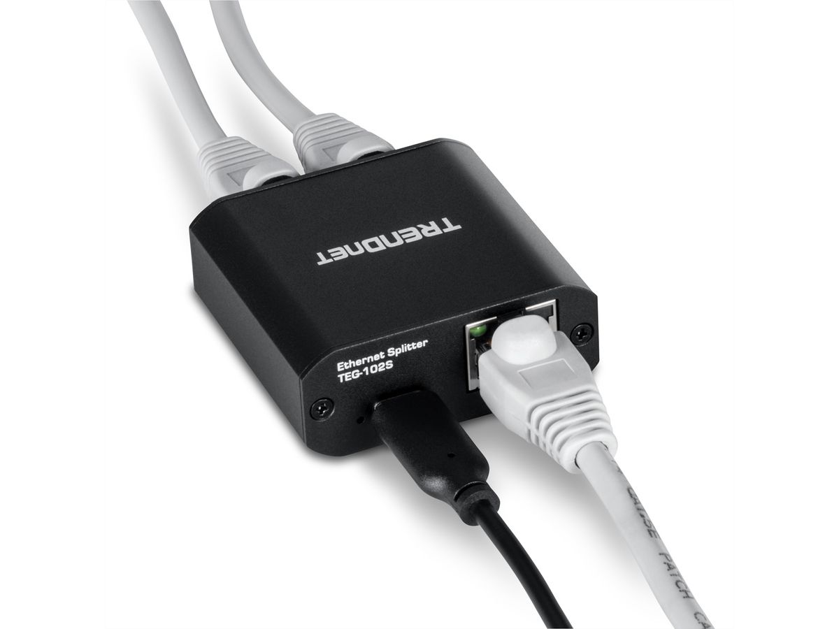 TRENDnet TEG-102S Répartiteur Gigabit à 2 ports avec alimentation USB de type C