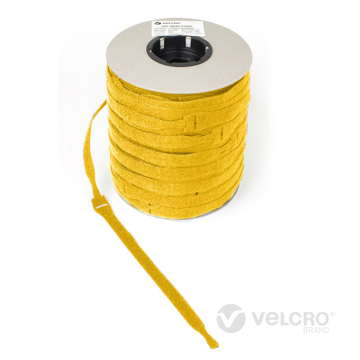 VELCRO® One Wrap® Strap 20mm x 200mm, 750 pièces, jaune