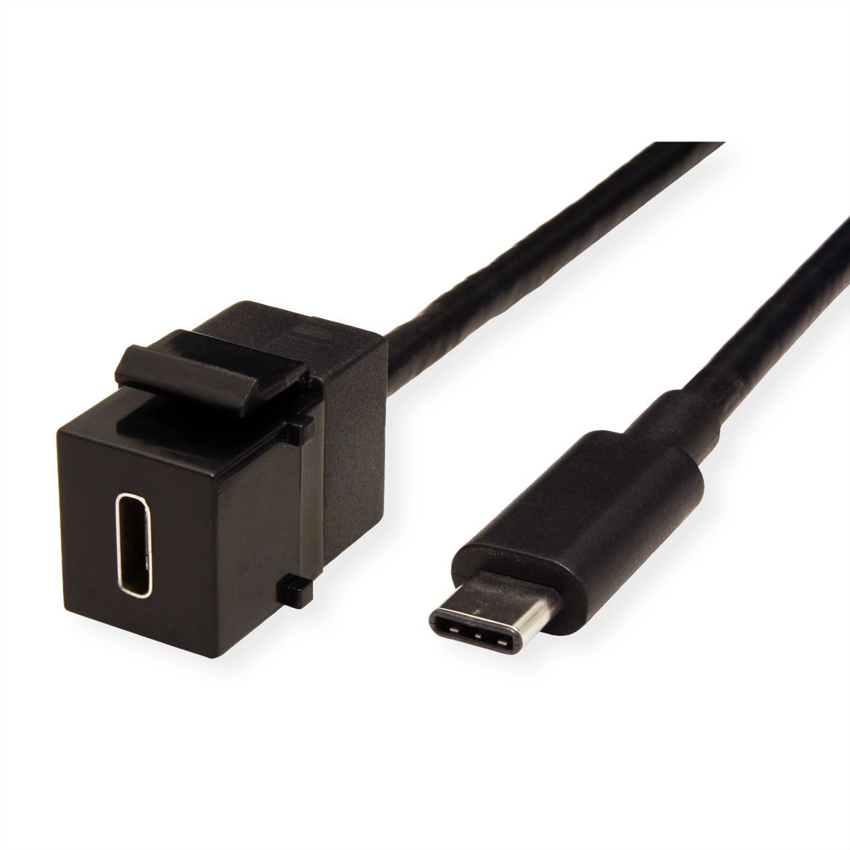 BACHMANN Keystone USB 3.1 Coupleur A/A femelle-Femelle noir, 0,5 m