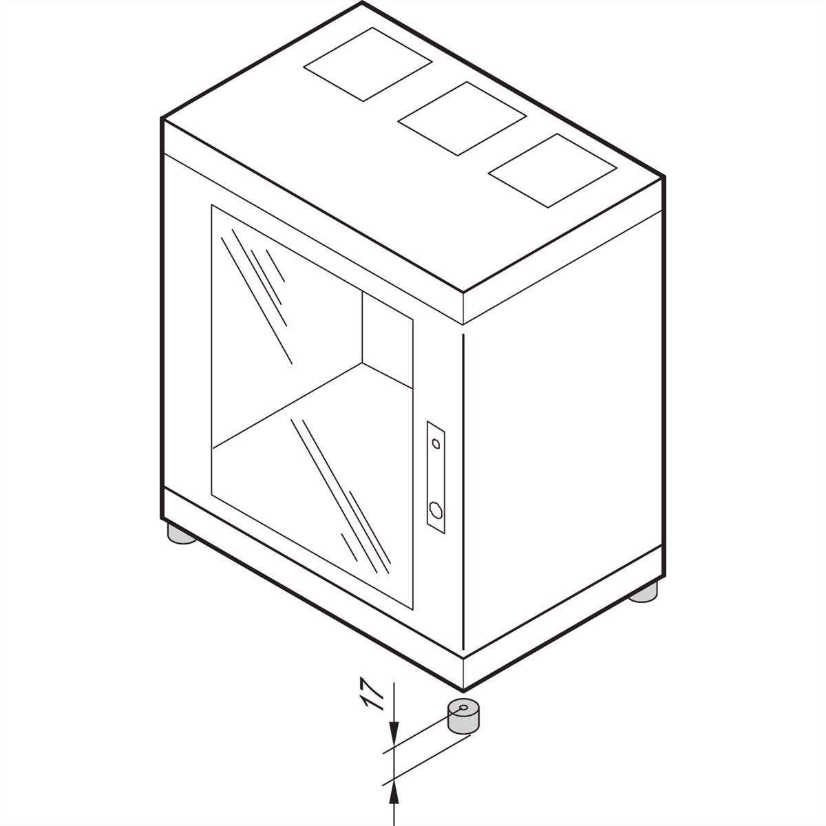 SCHROFF Epcase Pieds, plastique