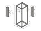 Cadre d'armoire Novastar SCHROFF, Heavy-Duty, 16 U 553W 800D