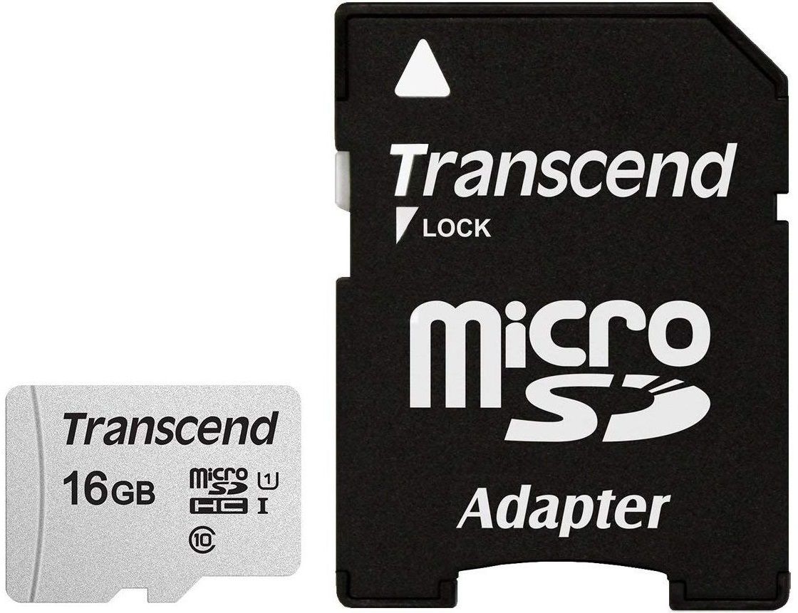 Transcend microSDHC 300S 16GB mémoire flash 16 Go Classe 10 NAND