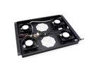 ROLINE 19" Unité de ventilation de toit, 4 ventilateurs, Thermostat pour baie serveur, noire
