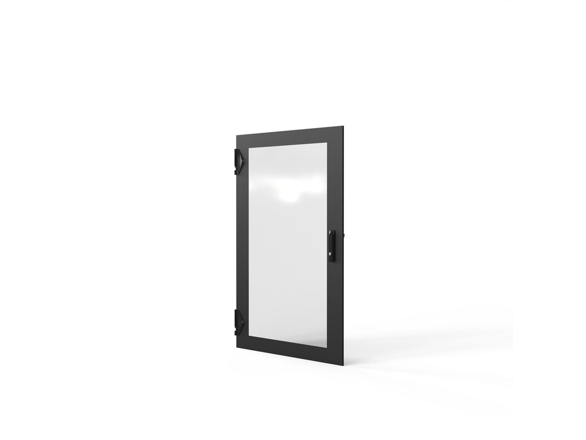 SCHROFF Porte 1200H 800L verre IP20 fermeture 3 points RAL7021
