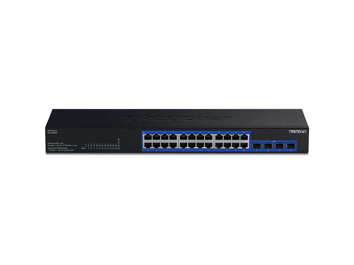 TRENDnet TEG-30262 Switch Gigabit à 28 ports avec 4 logements SFP+ 10G