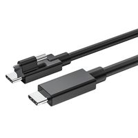 EXSYS EX-K1599V-1.5 Câble USB4 connecteur USB-C avec vis moletée sur le dessus, 8K UHD-2, 40Gbit/s, 5A, 240W , noir, 1,5 m