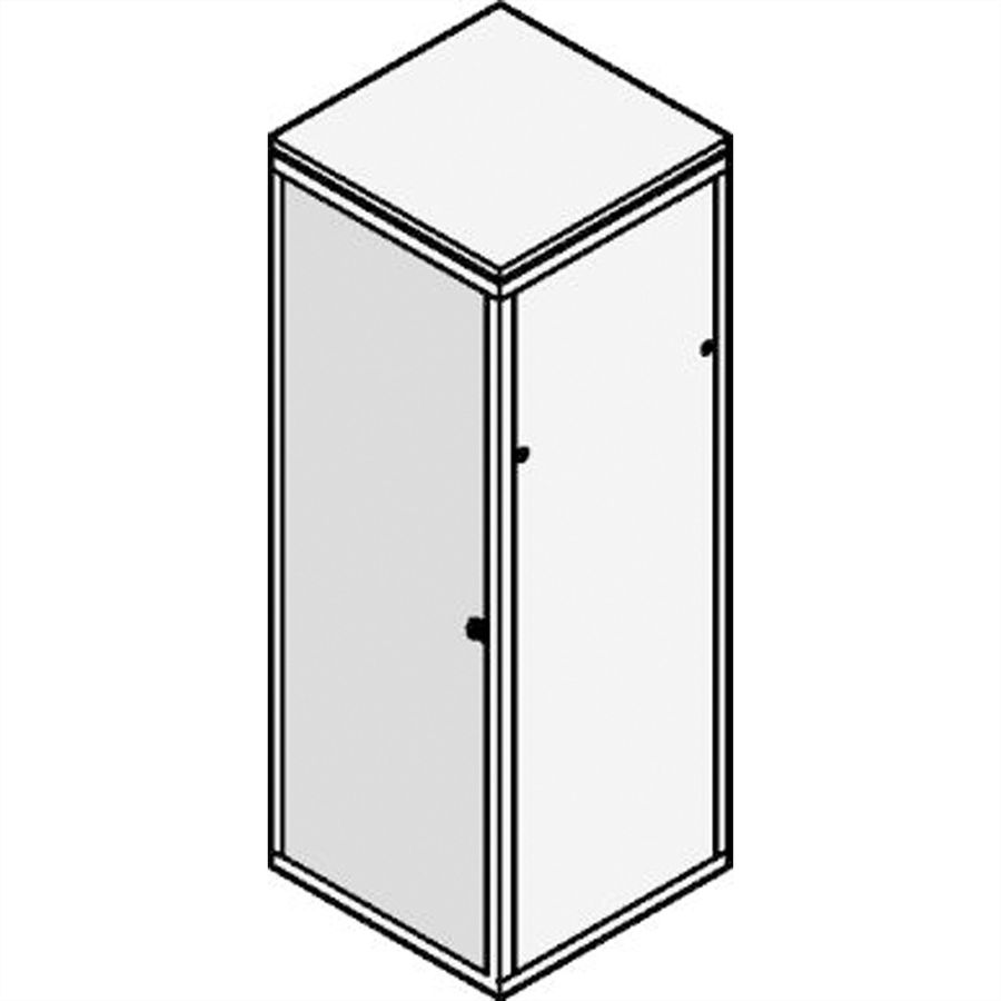 Porte acier Eurorack SCHROFF, Angle d'ouverture 120°, RAL 7021, 20 U 600W