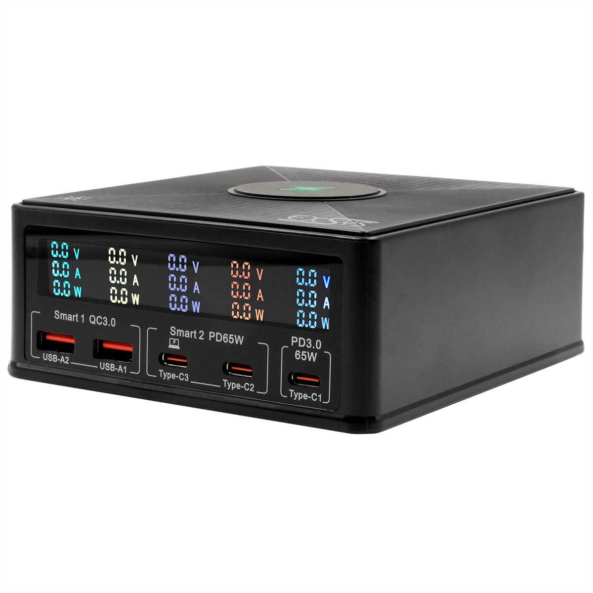 EXSYS EX-1106 Chargeur multiports High Power, QI 15W et USB-C PD à max. 160W