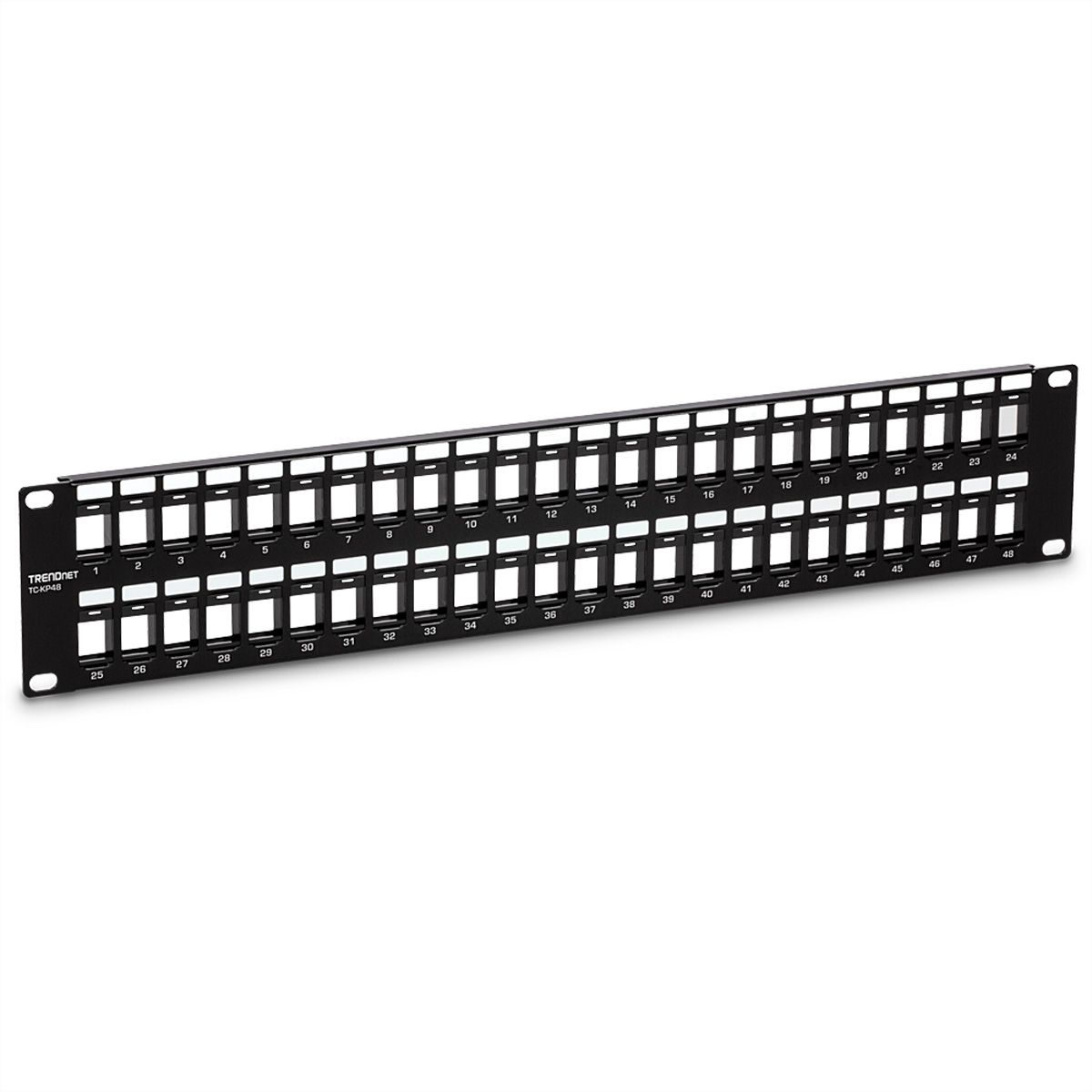 TRENDnet TC-KP48 Tableau de connexion HD 2U Keystone vierge à 48 ports