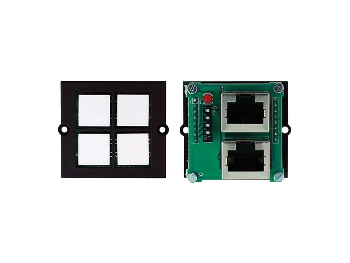 BACHMANN cadre 4xTaster universal Controler+ champs d'inscription