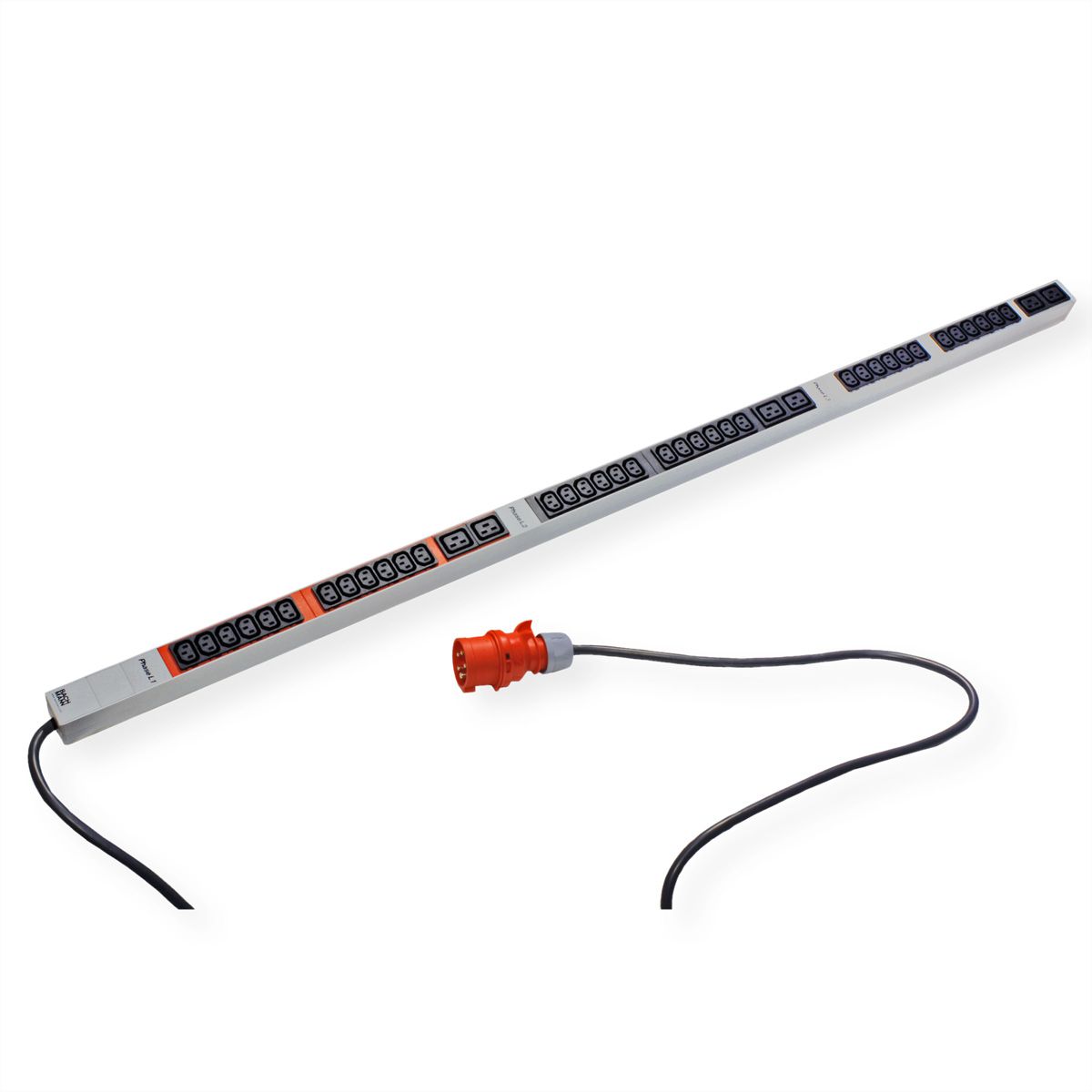 BACHMANN IT PDU ALU 1U 36x C13 6x C19 CEE 3x16A rouge