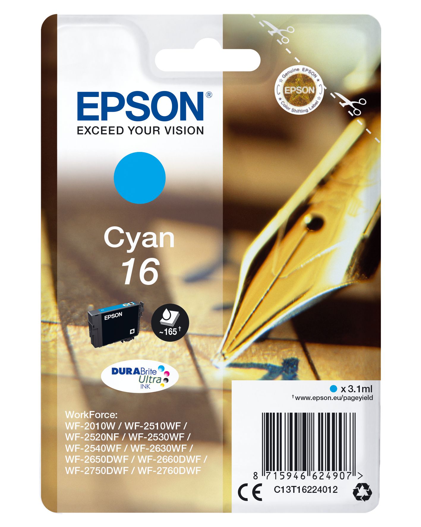 Epson Cartouche "Stylo à plume" - Encre Durabrite C