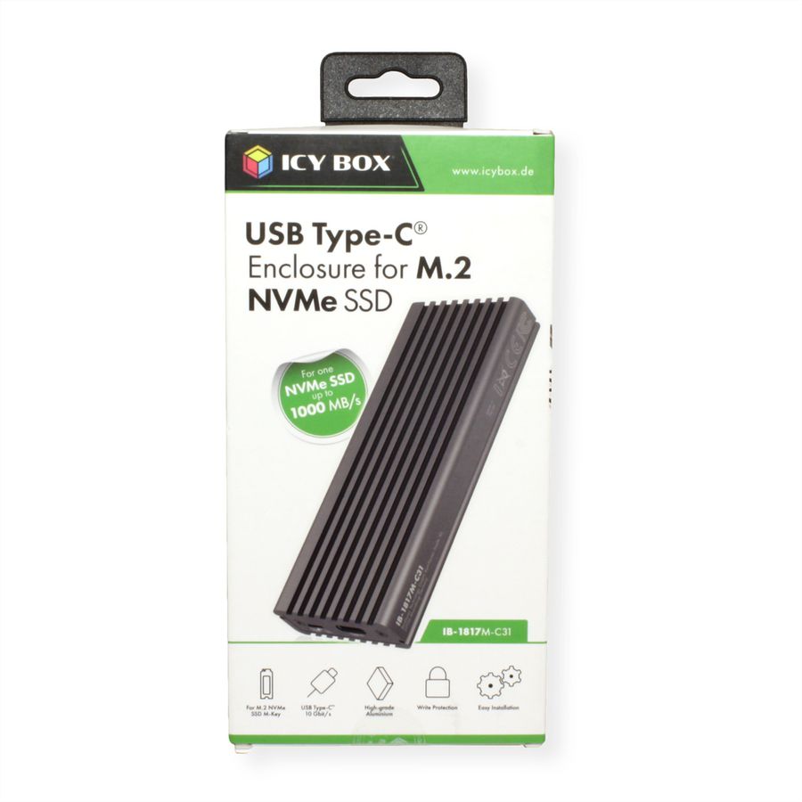 RaidSonic IB-1817M-C31 Boîtier USB C pour M.2 NVMe SSD