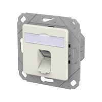 METZ CONNECT E-DAT C6A IDC Prise, 1 port, goulotte encastrée (UPk), blanc pur
