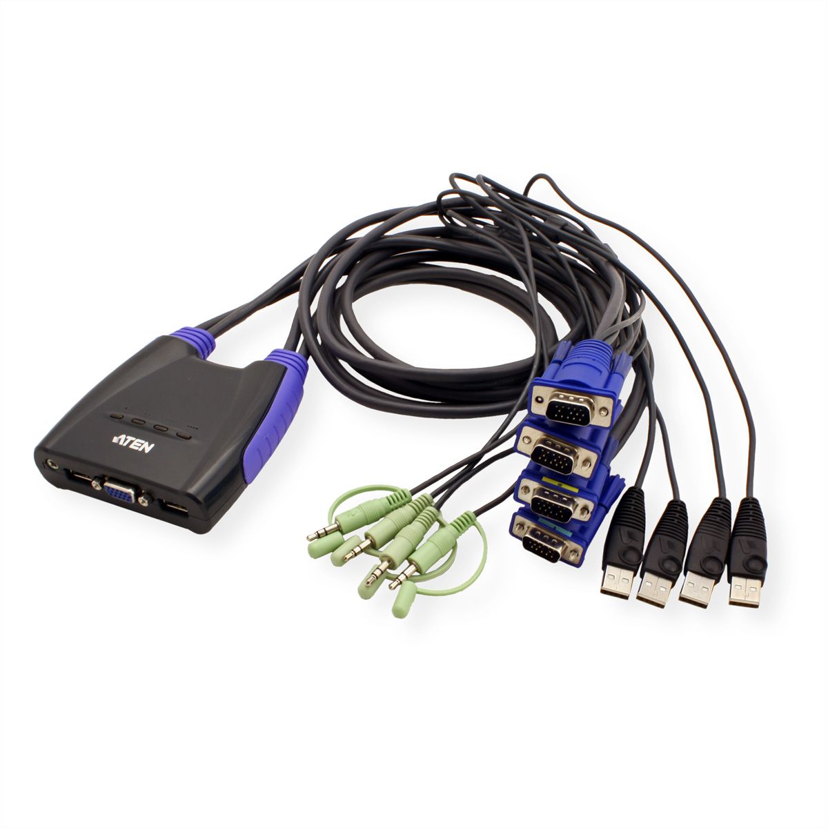 ATEN CS64US Switch KVM VGA, USB, Audio, 4 ports