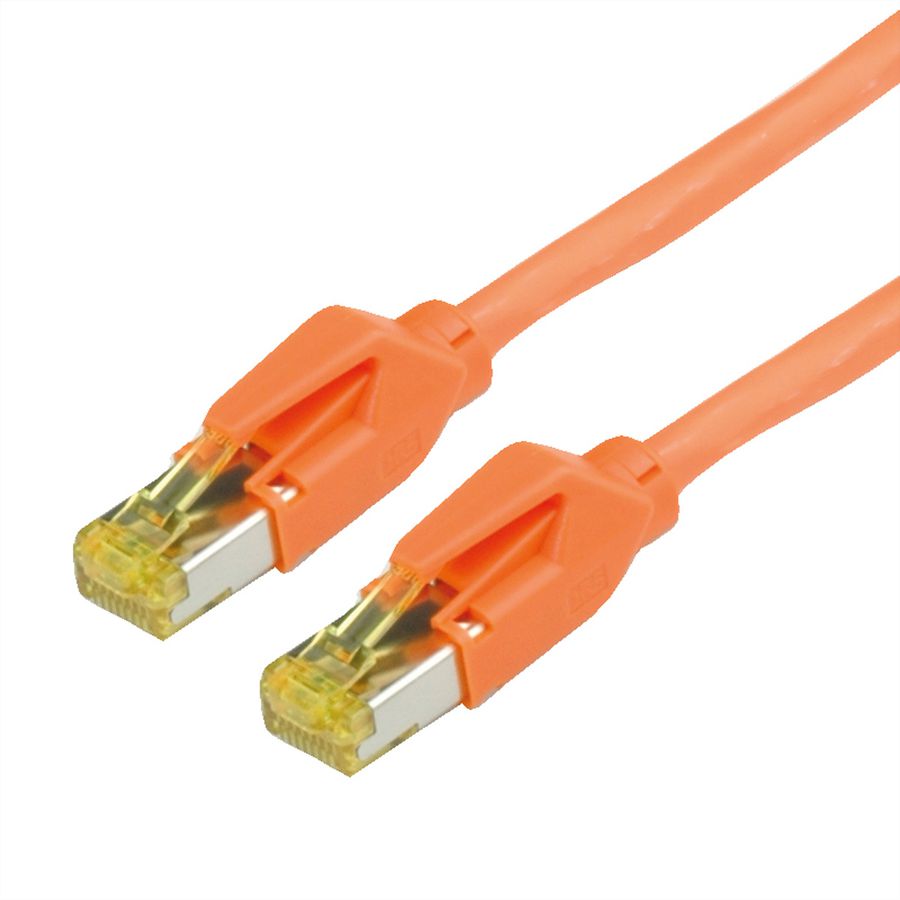 Cordon DRAKA Cat.6A (Classe EA) UC900 / HIROSE TM31, orange, 2 m
