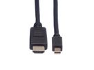 ROLINE Câble Mini DisplayPort, Mini DP - HDTV, M/M, noir, 3 m