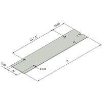Plaque de recouvrement de l'unité enfichable SCHROFF, sans perforation, 28 CV, 167 mm
